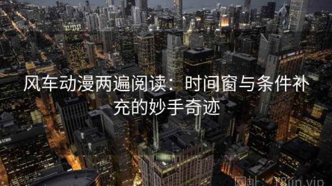 风车动漫两遍阅读：时间窗与条件补充的妙手奇迹