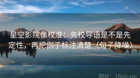 星空影院像校准：先校导语是不是先定性，再把例子标注清楚（句子降噪）