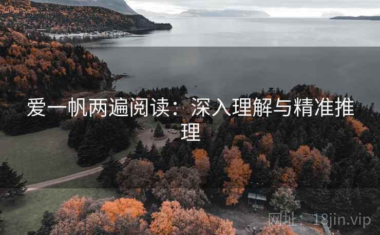 爱一帆两遍阅读:深入理解与精准推理 爱一帆两遍阅读:深入理解与精准推理