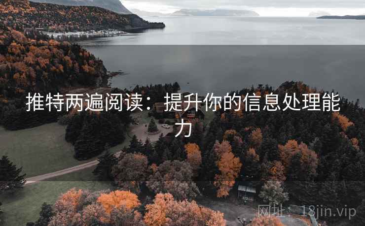 推特两遍阅读:提升你的信息处理能力 推特两遍阅读:提升你的信息处理能力